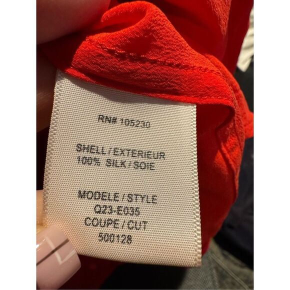 Equipment Slim signature silk blouse size medium Excellent condition red - Picture 5 of 6